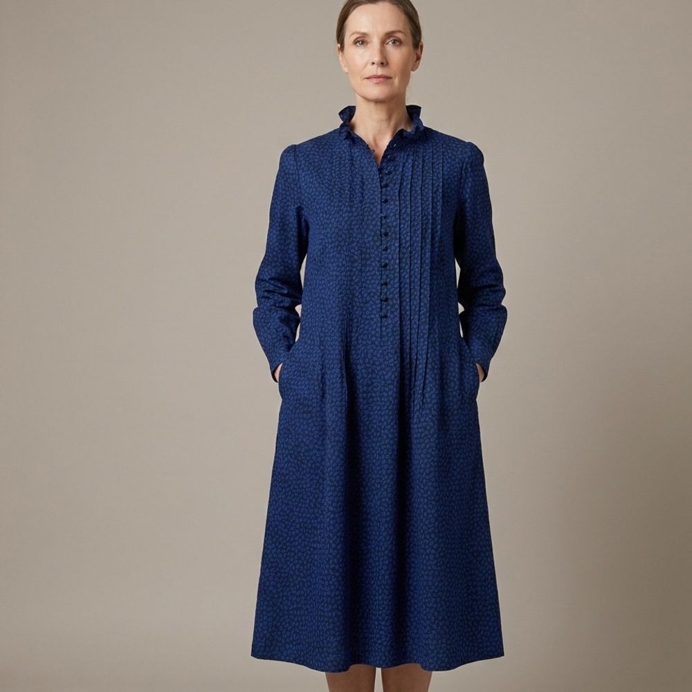 Vintage Ciao Ltd silky Long‎ Sleeve Midi dress